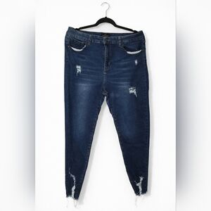 Classic Blue Distressed Women Jeans